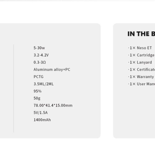 RINCOE NESO ET主機16 RINCOE NESO ET 主機 糖巢Sugar Nest 電子煙專賣店 https://mikeymcq2.com
LINE ID: mikeymcq1
